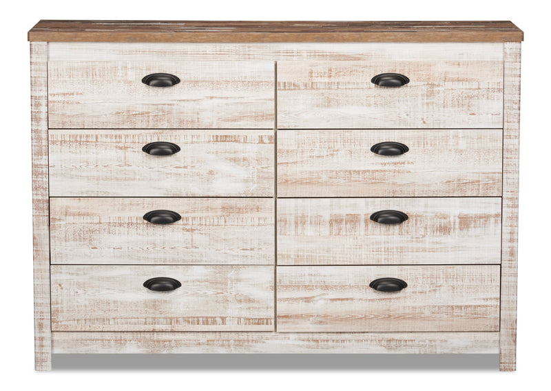 Kaia Bedroom 8-Drawer Dresser, 54.06\"W x 37.7\"H, Made in Canada - Whitewash
