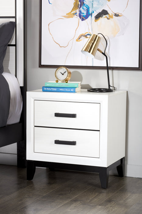Kate 6pc Bedroom Set with Bed, Dresser, Mirror & Nightstand, White - Queen Size