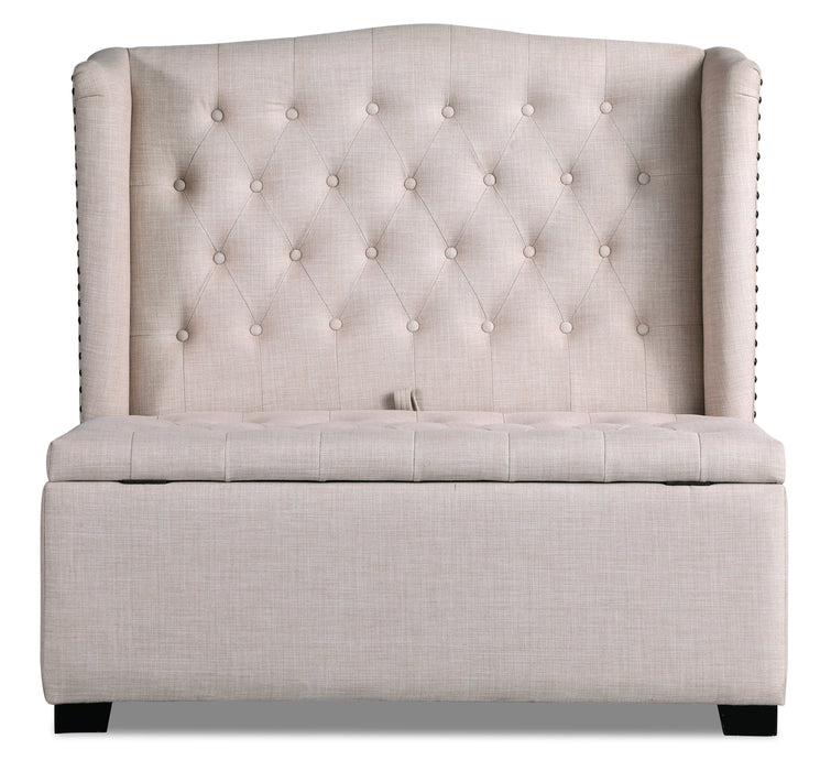 Katie 45.75\" Wingback Storage Bench - White