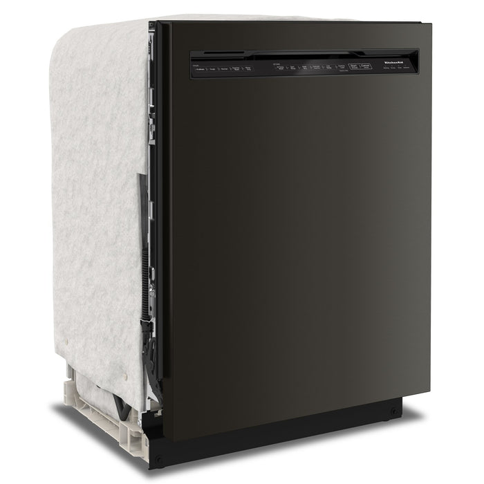 KitchenAid 24\" 44 dBA Built-In Front-Control Dishwasher with Third Rack - Black Stainless Steel with PrintShield™ Finish - KDFM404KBS