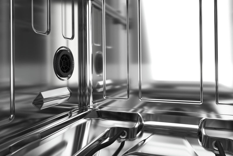KitchenAid 24\" 44 dBA Built-In Front-Control Dishwasher with Third Rack - Black Stainless Steel with PrintShield™ Finish - KDFM404KBS