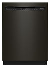 KitchenAid 24\" 44 dBA Built-In Front-Control Dishwasher with Third Rack - Black Stainless Steel with PrintShield™ Finish - KDFM404KBS