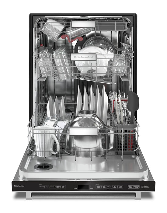 KitchenAid 24\" 44 dBA Built-In Top-Control Dishwasher with Third Rack - PrintShield Stainless - KDTM704KPS