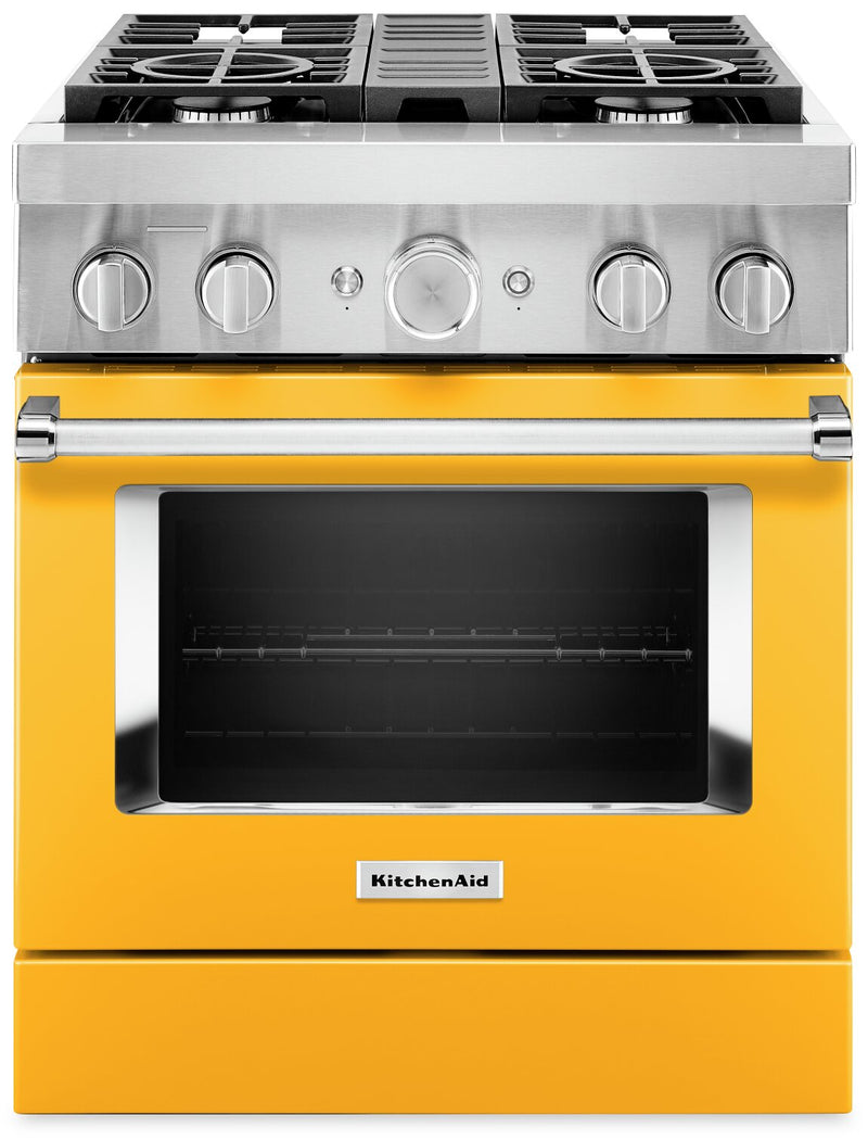 KitchenAid 4.1 Cu. Ft. Smart Gas Range with Self-Clean - Yellow Pep ...