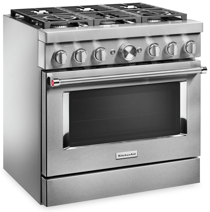 KitchenAid 5.1 Cu. Ft. Smart Dual Fuel Range with Self-Clean - Stainless Steel - KFDC506JSS