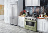 KitchenAid 36'' Smart Commercial-Style Dual Fuel Range - KFDC506JAV - Dual Fuel Range in Matte Avocado 