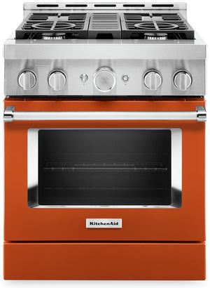 KitchenAid 4.1 Cu. Ft. Smart Dual Fuel Range with Self-Clean - Scorched Orange - KFDC500JSC