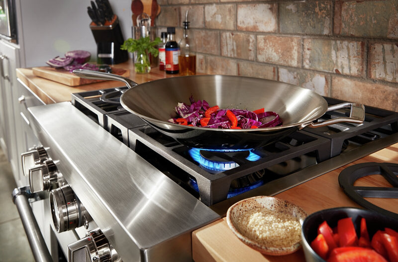 KitchenAid 4.1 Cu. Ft. Smart Gas Range with Self-Clean - Imperial Black - KFGC500JBK