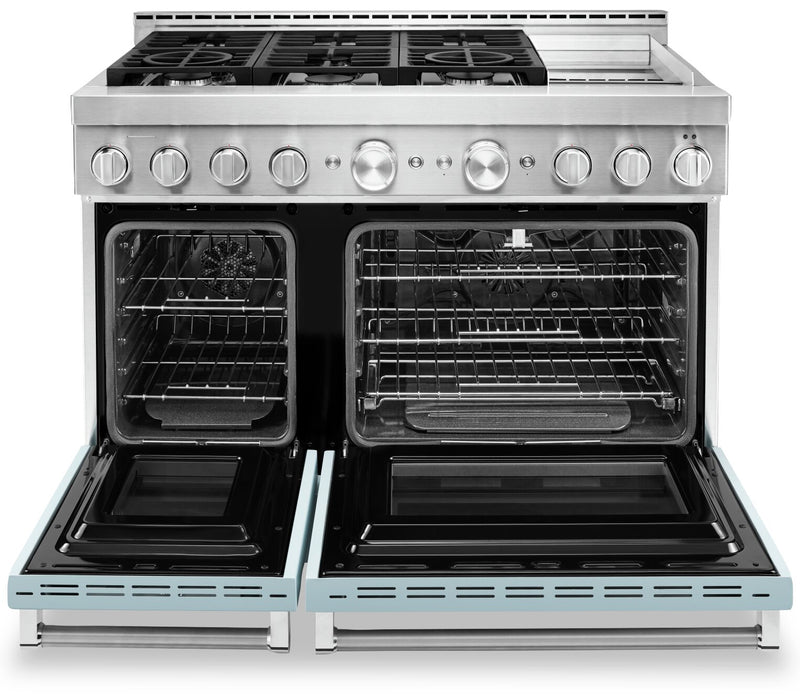 KitchenAid 6.3 Cu. Ft. Smart Gas Range with Self-Clean - Miami Blue - KFGC558JMB