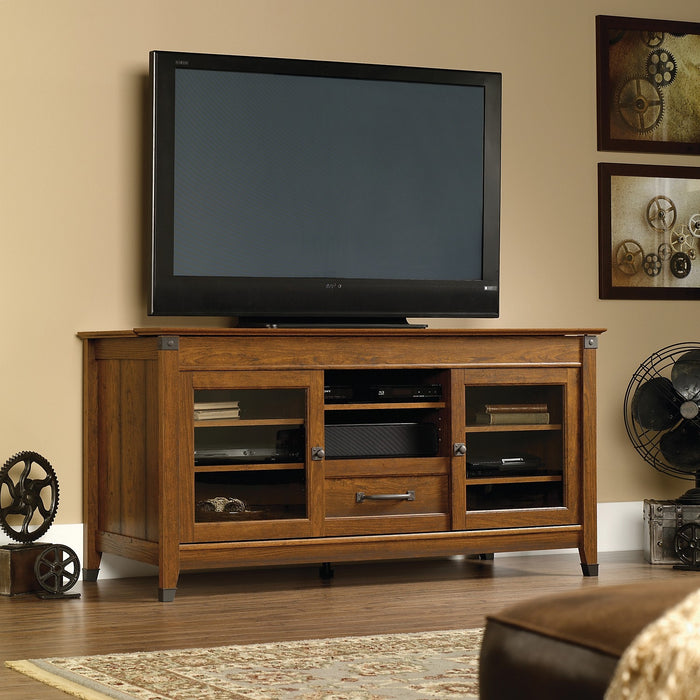 Carson Forge 61\" TV Stand with Digital Dock™ – Washington Cherry