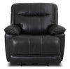 Matt Leather-Look Fabric Power Recliner - Black