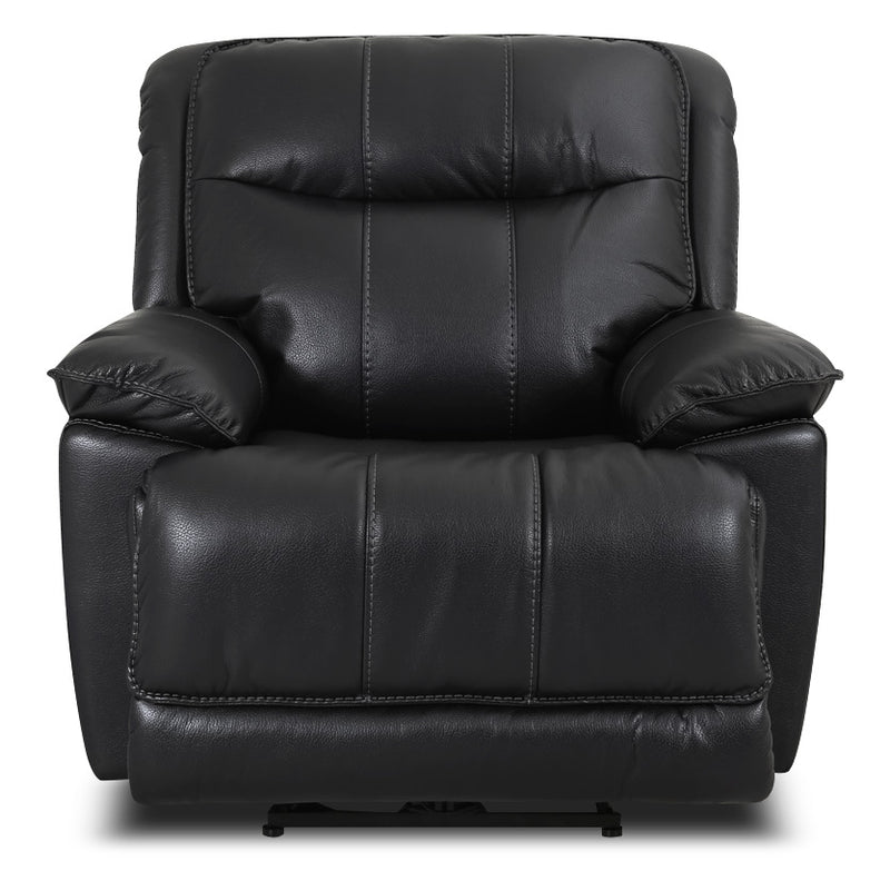 Matt Leather-Look Fabric Power Reclining Chair – Black - Contemporary style Chair in Black