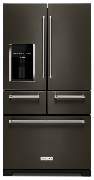 KitchenAid 25.8 Cu. Ft. Multi-Door Refrigerator - KRMF706EBS|Réfrigérateur KitchenAid de 25,8 pi³ à portes multiples - KRMF706EBS|KRMF706E