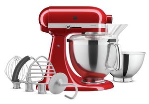 KitchenAid Artisan Series Tilt-Head Stand Mixer with Premium Accessory Pack - KSM195PSCA