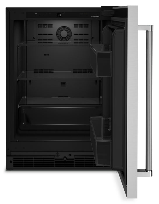 KitchenAid 24\" 5 Cu. Ft. Undercounter Refrigerator Refrigerator - Stainless Steel - KURR114KSB