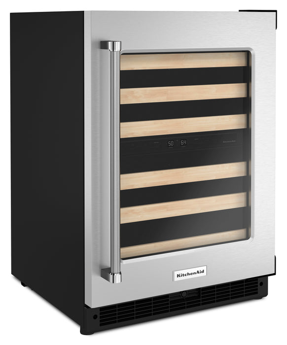 KitchenAid 24\" 5 Cu. Ft. Undercounter Wine Refrigerator - Stainless Steel - KUWR214KSB