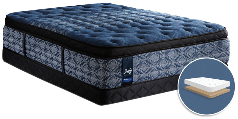 Sealy Posturepedic Plus Mornington Medium Euro Pillow-Top Low-Profile King Mattress Set