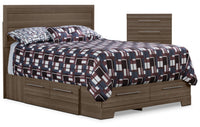 Olivia 4-Piece Queen Storage Bed and Chest Package – Grey