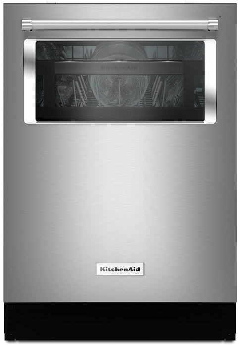 KitchenAid 24\" Dishwasher with Window and Lighted Interior - Stainless Steel
