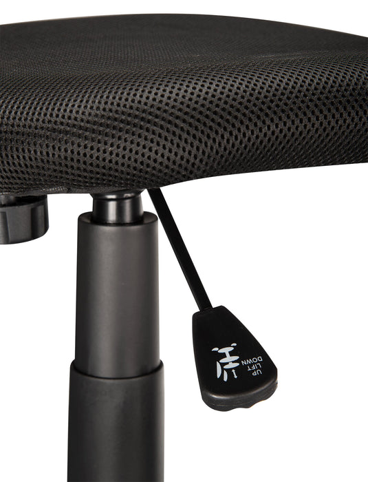 Leigh 16\" Office Chair - Black with Mesh Back