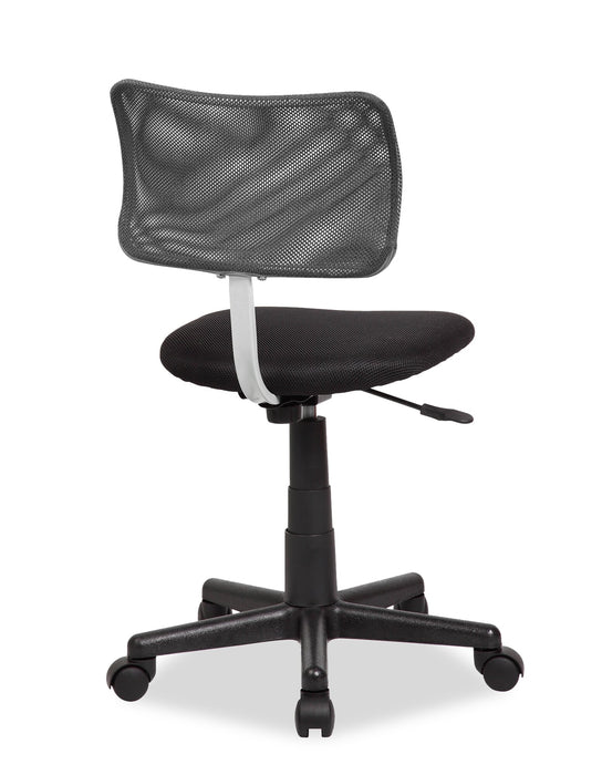 Leigh 16\" Office Chair - Black with Mesh Back