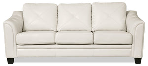 Andi Leather-Look Fabric Sofa - Beige|Sofa Andi en tissu d'apparence cuir - beige|ANDIBGSF