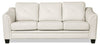 Andi Leather-Look Fabric Sofa - Beige