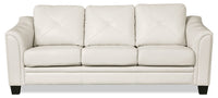 Andi Leather-Look Fabric Sofa - Beige | The Brick