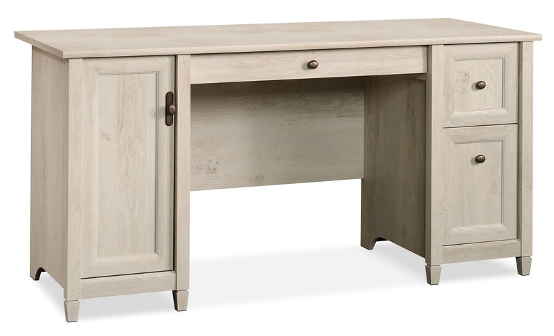 Edge Water Computer Desk – Chalked Chestnut - Contemporary style Desk in White Wood