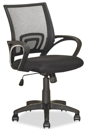 Memphis Soft Fabric Office Chair with Back Support|Chaise de bureau Memphis en tissu doux avec dossier|LOF-309