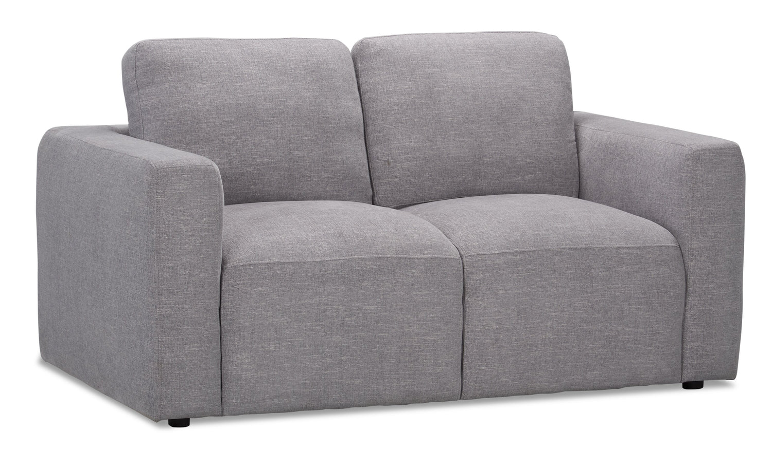 Kort Co. Lotus Modular 65.38 Chenille Fabric Loveseat with Feath. The Brick