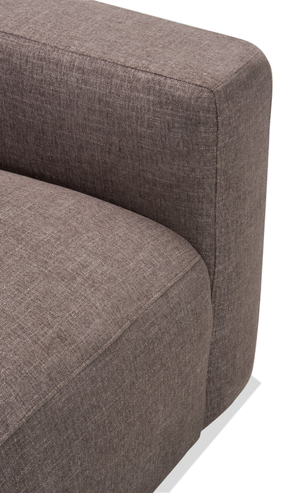 Kort & Co. Lotus 42\" Chenille Fabric Chair with Feather Down Cushions - Coffee Brown