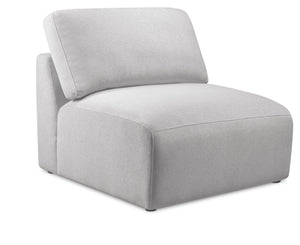 Lotus Chenille Armless Chair - Linen