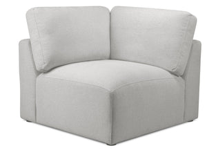 Lotus Chenille Corner Chair - Linen