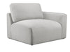 Lotus Chenille Right-Facing Chair - Linen