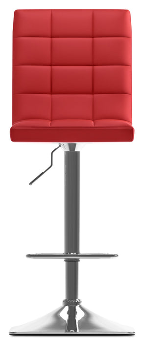 Axel High-Back Adjustable Bar Stool – Red