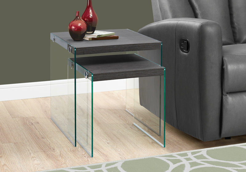 Yonah 2-Piece End Table – Grey