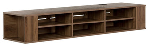 City Life Wide Wall Mounted Console - Natural Walnut