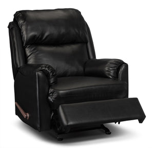 Drogba Faux Leather Glider Recliner - Black | Fauteuil inclinable coulissant Drogba en similicuir - noir | DROGBA
