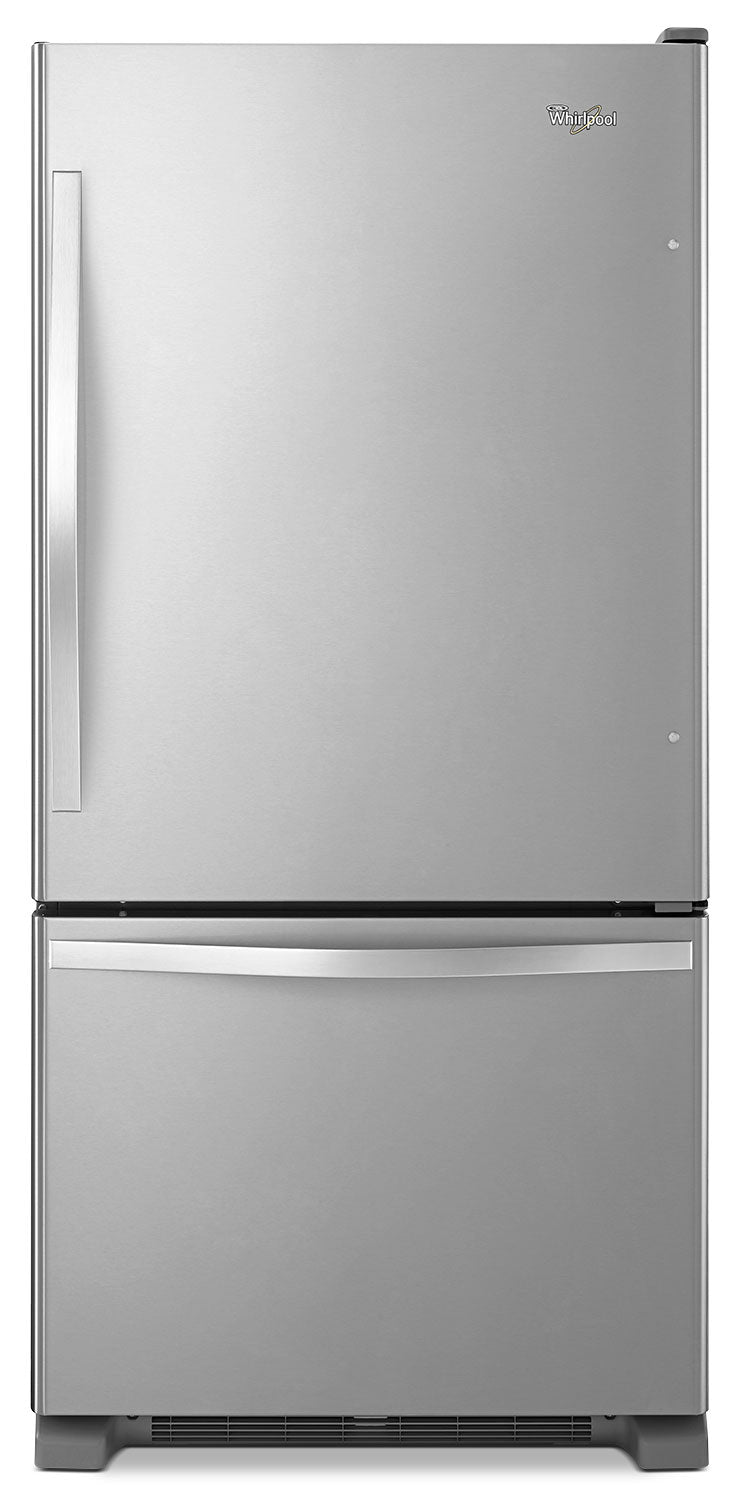 Whirlpool 19 Cu. Ft. Bottom-Mount Refrigerator – Stainless Steel - Refrigerator in Stainless Steel