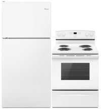 Amana 18 Cu. Ft. Top-Freezer Refrigerator and 4.8 Cu. Ft.  Electric Range - White