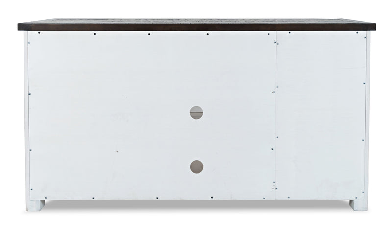 Madison 50\" Rustic TV Stand with Storage and Cable Management for TVs up to 55\"- White