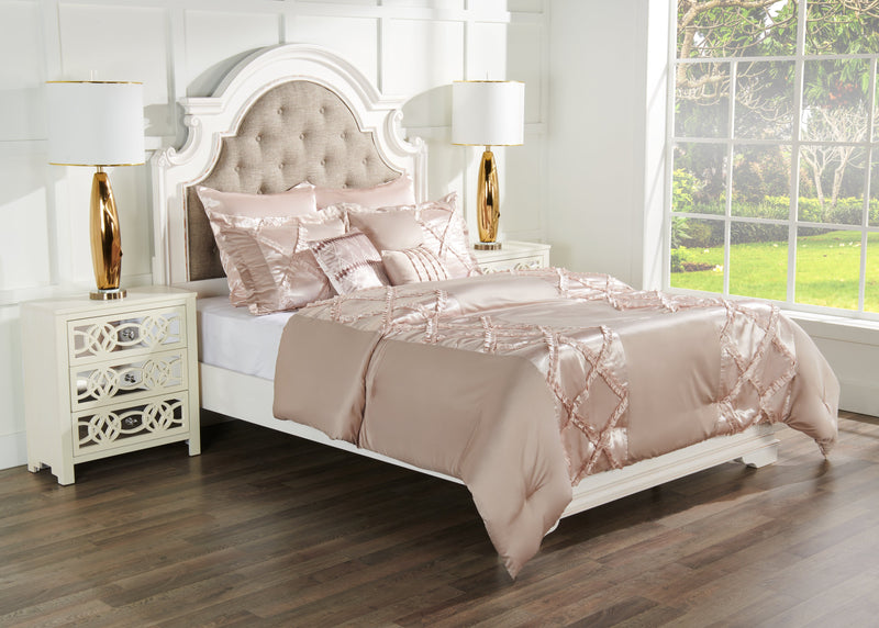 Margot 7-Piece Queen Comforter Set - Mocha