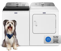 Maytag 5.4 Cu. Ft. Pet Pro Top-Load Washer and 7 Cu. Ft. Gas Dryer - White 