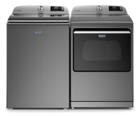 Maytag 6.0 Cu. Ft. Smart Washer and 7.4 Cu. Ft. Electric Dryer with Steam - Metallic Slate