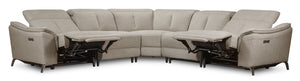 Matrix 5-Piece Power Reclining Sectional - Dove | Sofa sectionnel à inclinaison électrique Matrix 5 pièces - gris tourterelle | MATRLGS5