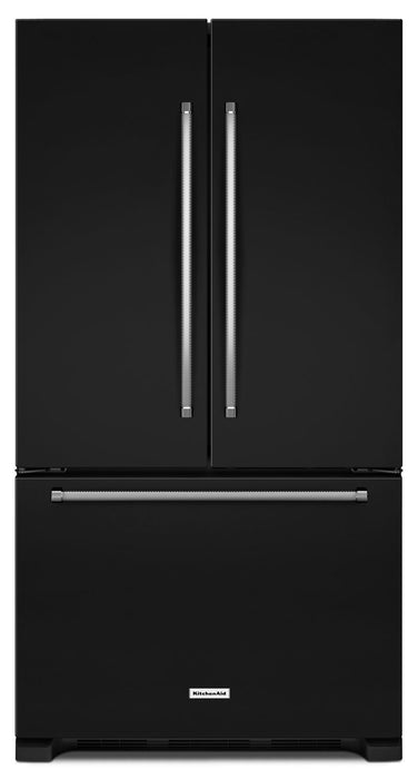 KitchenAid 20 Cu. Ft. French Door Refrigerator with Interior Dispenser - Black