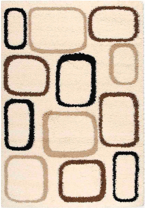 Shaggy Geometric Area Rug – 8' x 11'