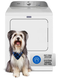 Maytag 7 Cu. Ft. Pet Pro Gas Dryer - White - MGD6500MW 