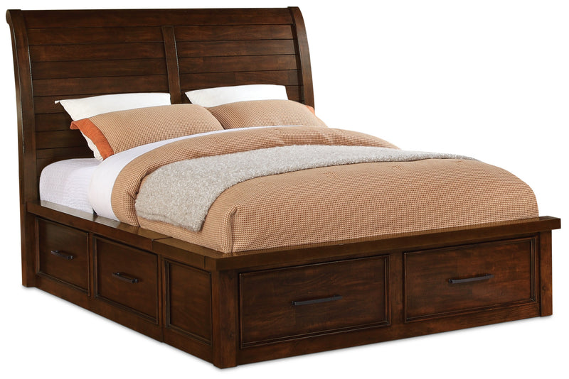 Sonoma 6-Piece King Storage Bedroom Package with 2 Nightstands – Dark Brown